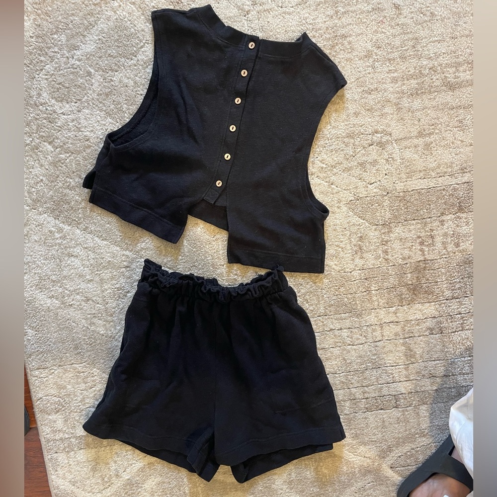 Free people beach good vibes set in black XS